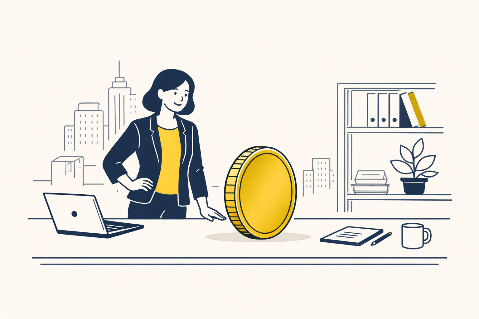 A metaphor for the flip side of leadership strengths, featuring a coin balanced on its edge, representing the judgment required for leaders of leaders.